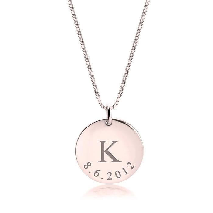 Personalized Initial & Date Necklace
