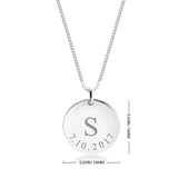 Personalized Initial & Date Necklace
