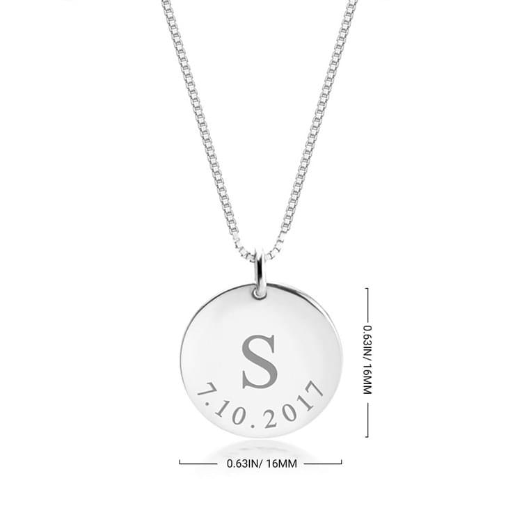 Personalized Initial & Date Necklace