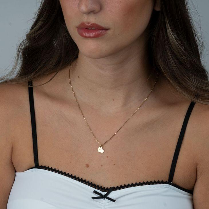 Heart Initial Necklace