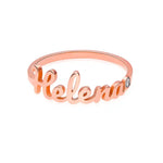 Personalized Name Ring With Birthstone