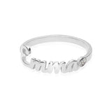 Personalized Name Ring With Birthstone