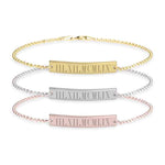 Personalized Roman Number Bracelet