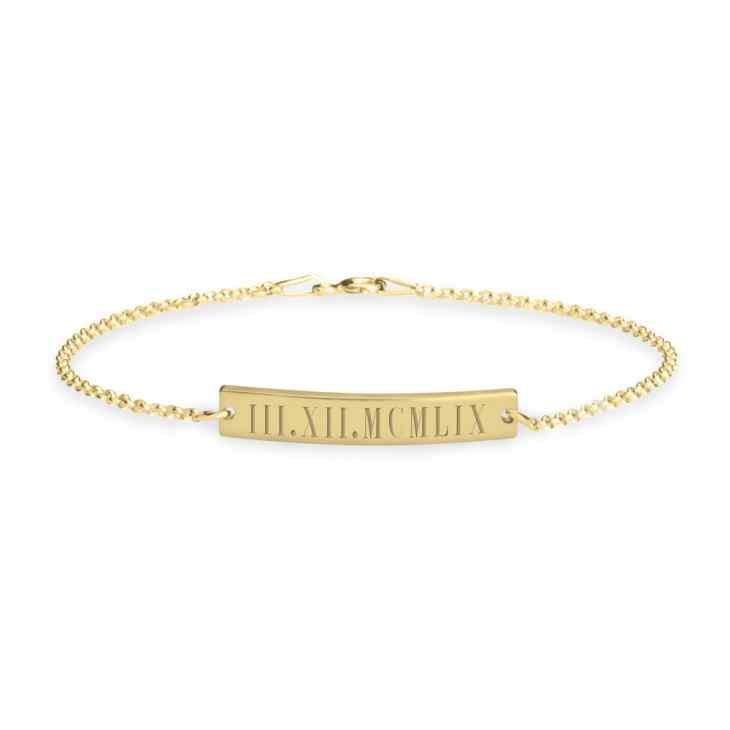 Personalized Roman Number Bracelet