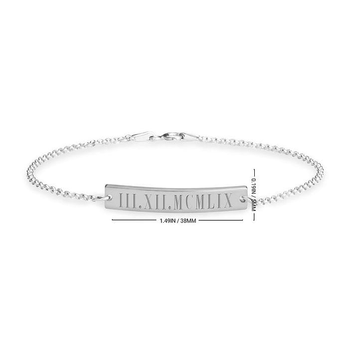 Personalized Roman Number Bracelet