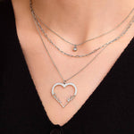 heart name necklace with two names