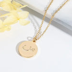 Personalized Arabic Initial Round Disc necklace