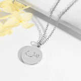 Personalized Arabic Initial Round Disc necklace