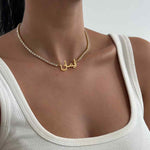 Personalized Arabic Name Necklace with Tennis Chain