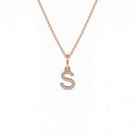 Initial Necklace with Cubic Zirconia