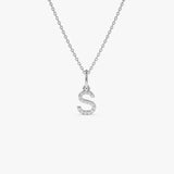 Silver necklace with a 'S' pendant