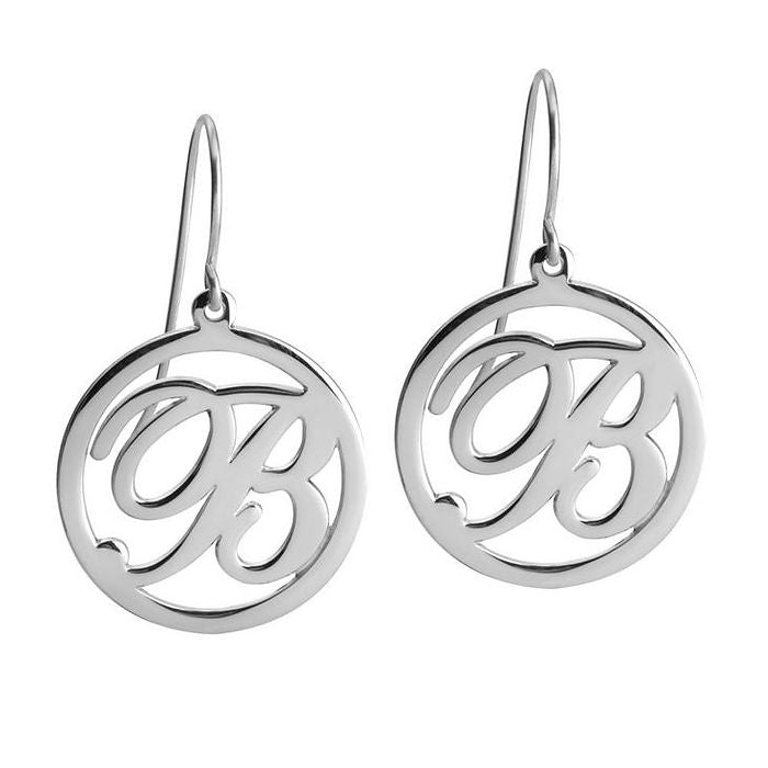 Cut Out Initial Drop Earrings
