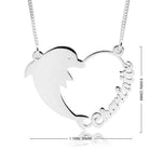 Dolphin Heart Name Necklace