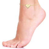 Personalized Engrave Heart Anklet