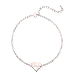 Personalized Engrave Heart Anklet