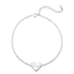 Personalized Engrave Heart Anklet
