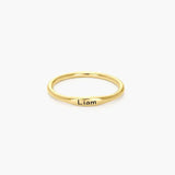 Personalized Engraved Thin Name Ring