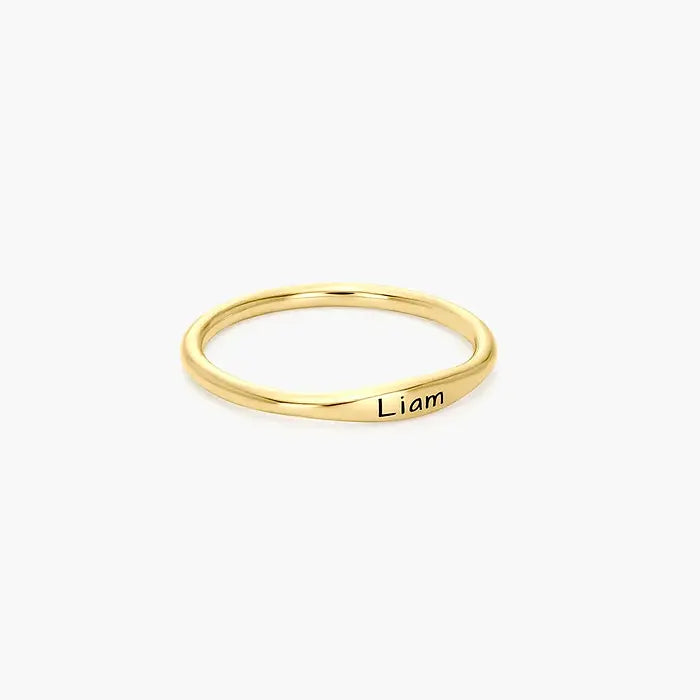 Personalized Engraved Thin Name Ring
