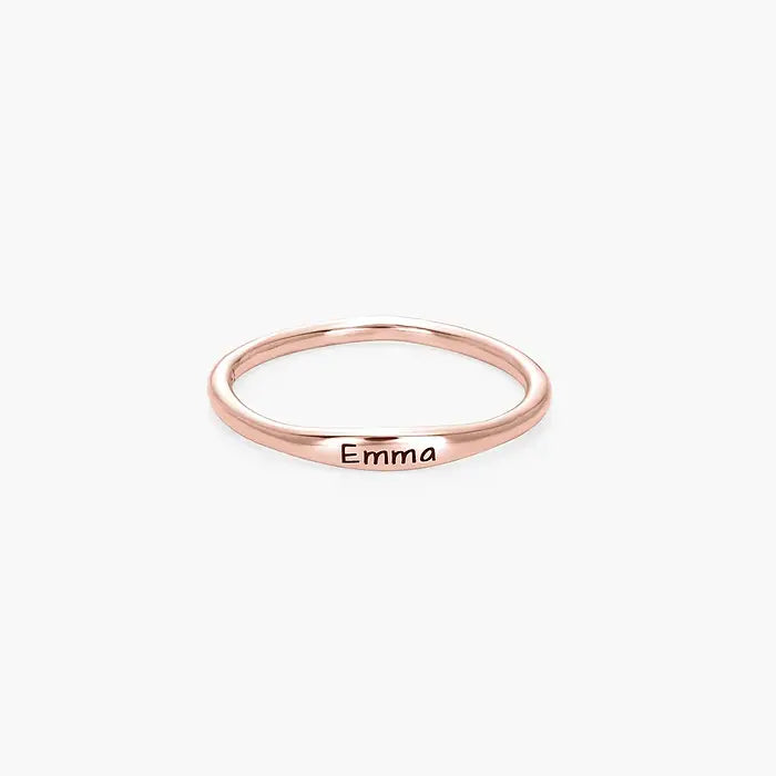 Personalized Engraved Thin Name Ring