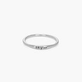 Personalized Engraved Thin Name Ring