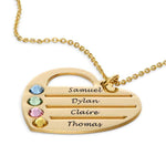 Personalized Heart Necklace with engraved names