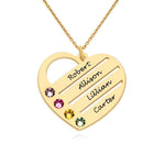 Personalized Heart Necklace with engraved names