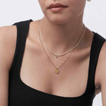 Engraved Letter Disc Necklace