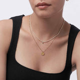 Engraved Letter Disc Necklace