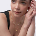 Engraved Letter Disc Necklace