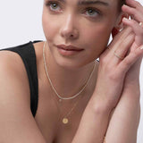 Engraved Letter Disc Necklace