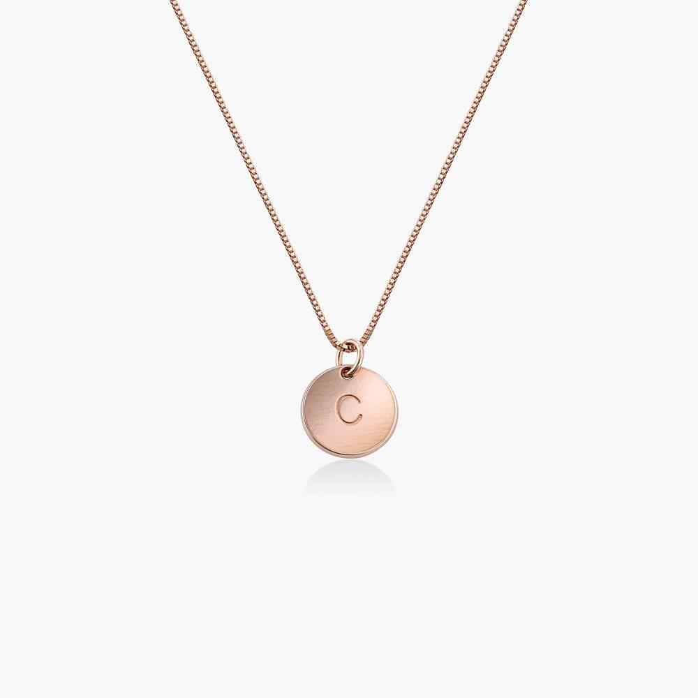 Engraved Letter Disc Necklace