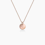 Engraved Letter Disc Necklace