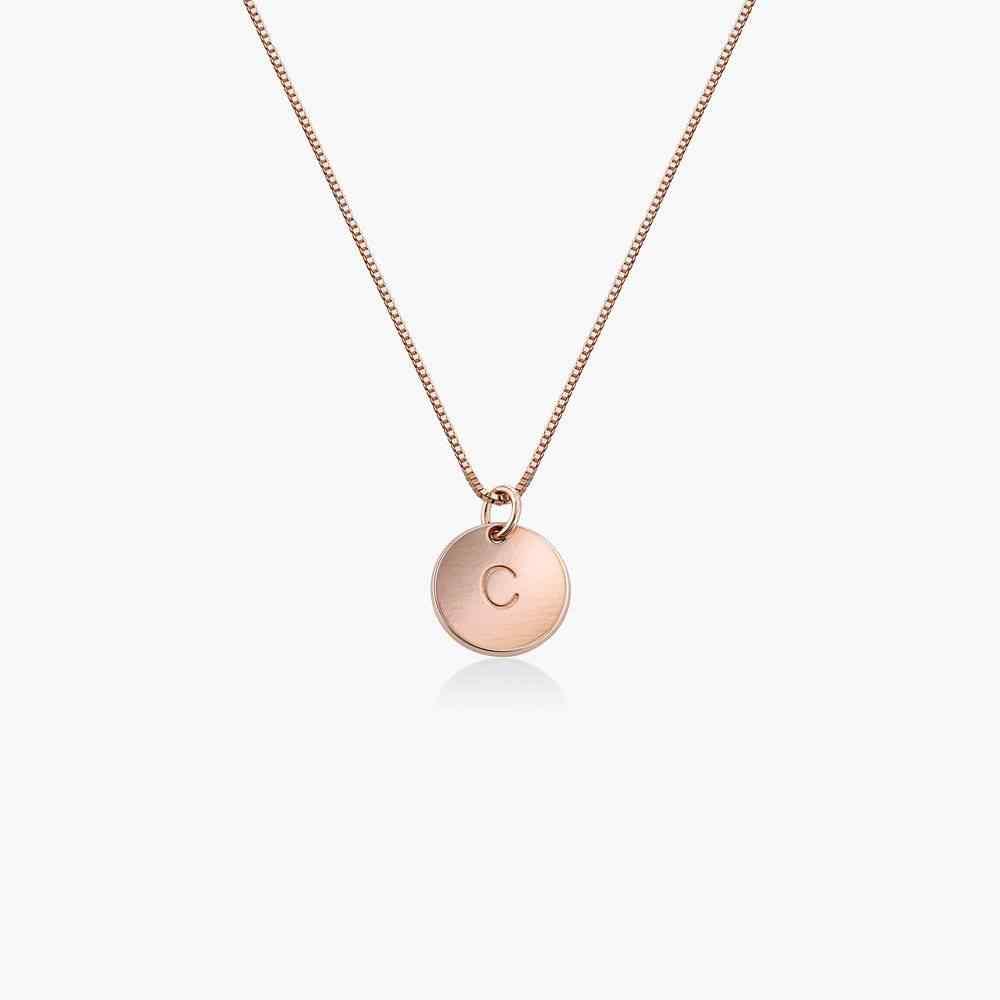Engraved Letter Disc Necklace