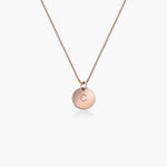 Engraved Letter Disc Necklace