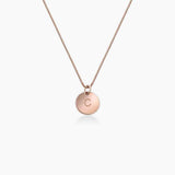 Engraved Letter Disc Necklace
