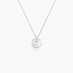 Engraved Letter Disc Necklace