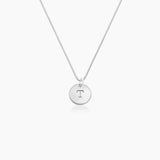 Engraved Letter Disc Necklace