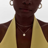 Engraved Letter Disc Necklace