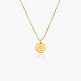 Personalized Initial Disc Letter With Diamond.