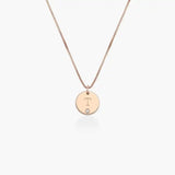 Personalized Initial Disc Letter With Diamond.