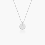 Personalized Initial Disc Letter With Diamond.