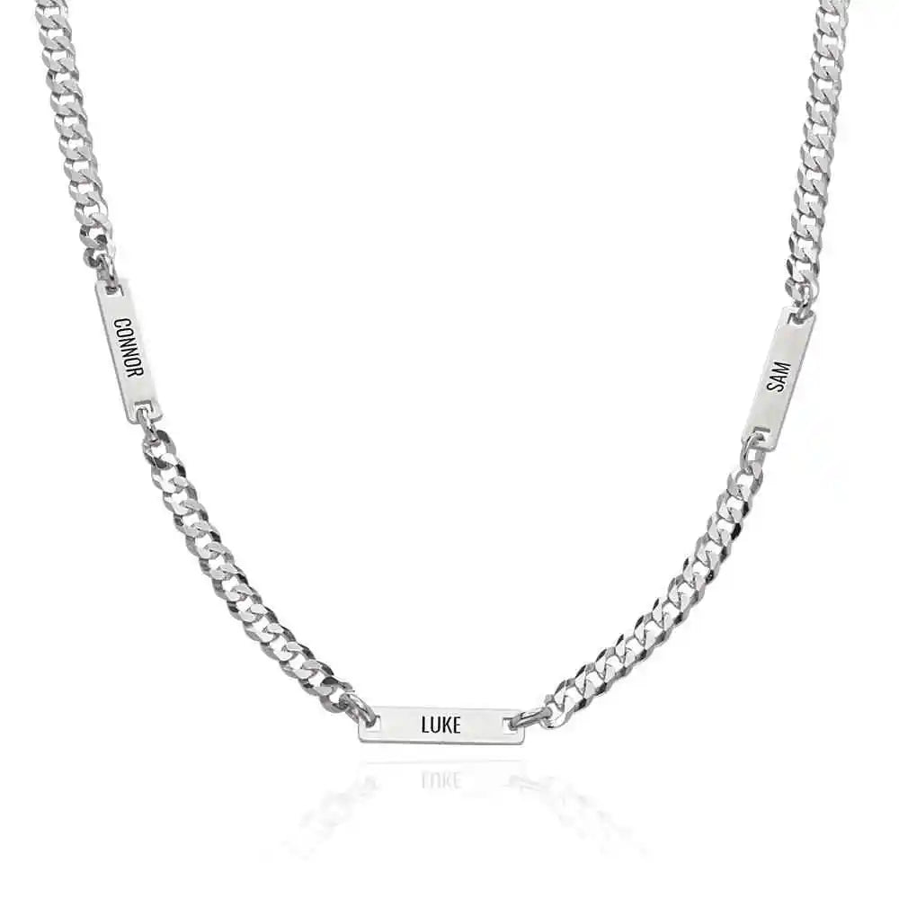 Personalized Multi Name Necklace For Men