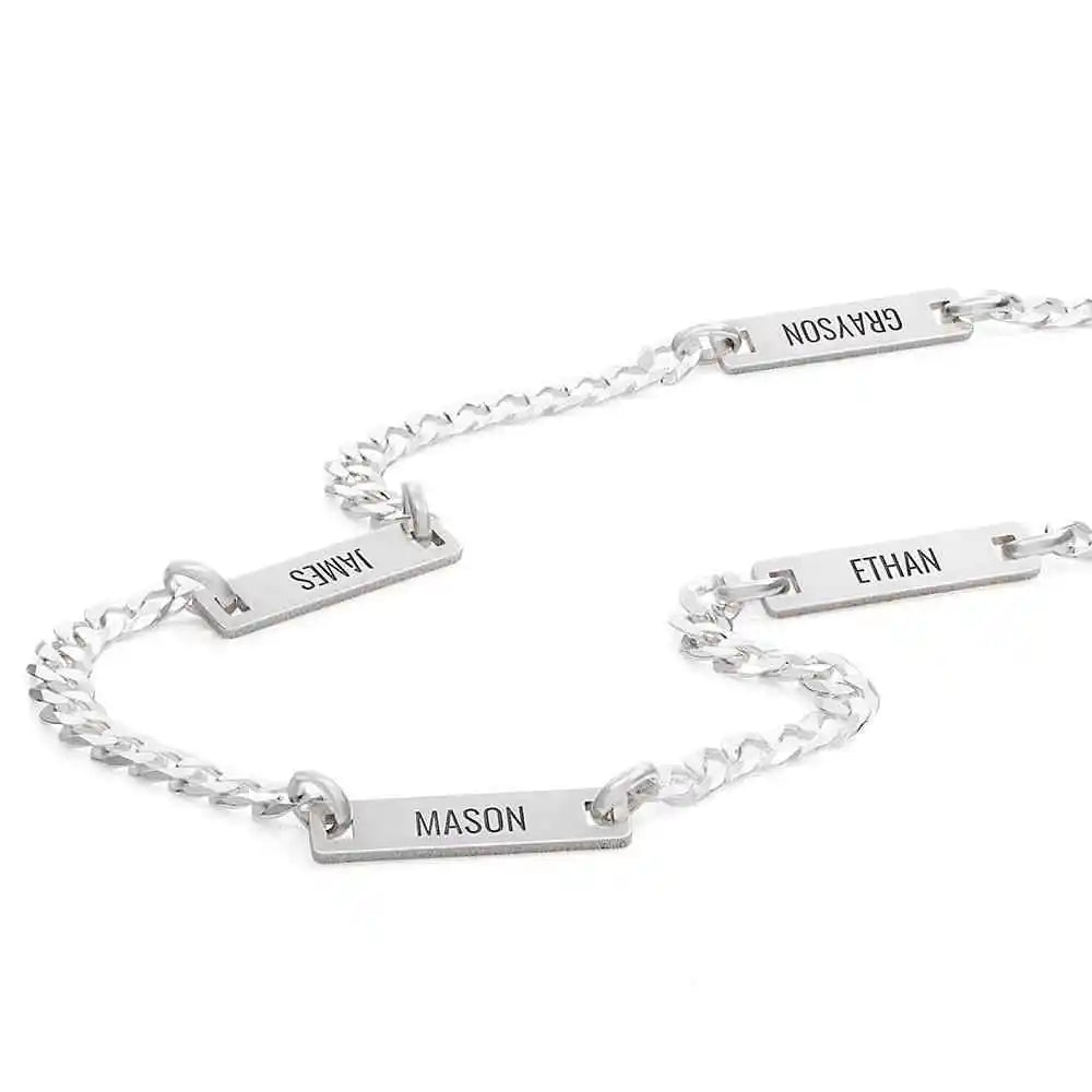 Personalized Multi Name Necklace For Men