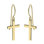 Pair of gold cross earrings
