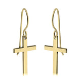 Pair of gold cross earrings