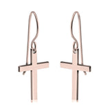Rose Gold cross earrings
