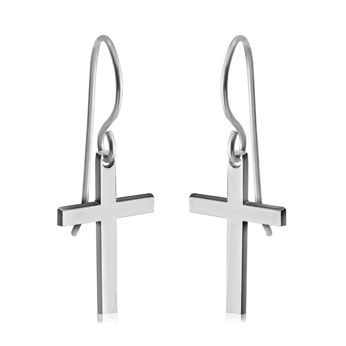 Personalized Cross name earrings