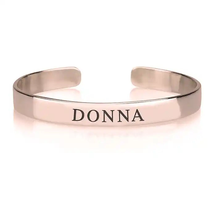 Rose gold Engraved Name Bangle