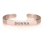 Rose gold Engraved Name Bangle