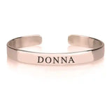 Rose gold Engraved Name Bangle